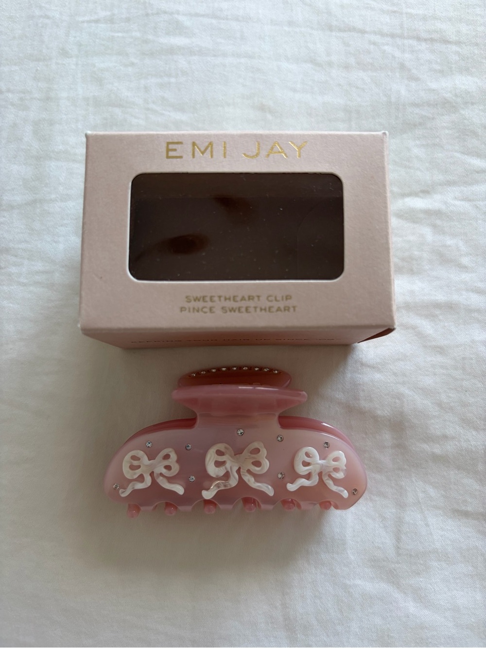Emi Jay Sweetheart Claw Clip Pink Pixie